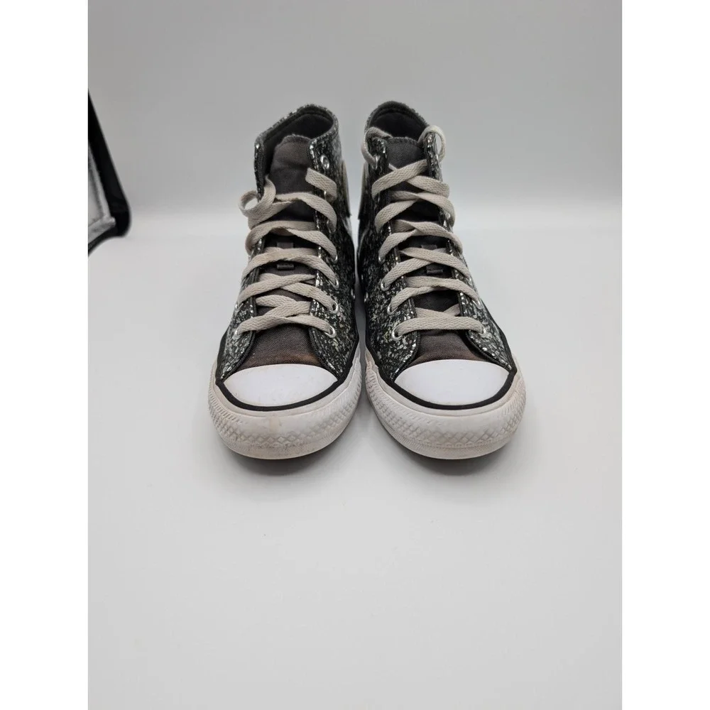 Converse Unisex Big Kid Chuck‎ Taylor All Star Glitter Sneaker Black 4 US